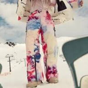 NWT: Free People | On the Ascend Primaloft Insulated Snow Pants in Floral Pink